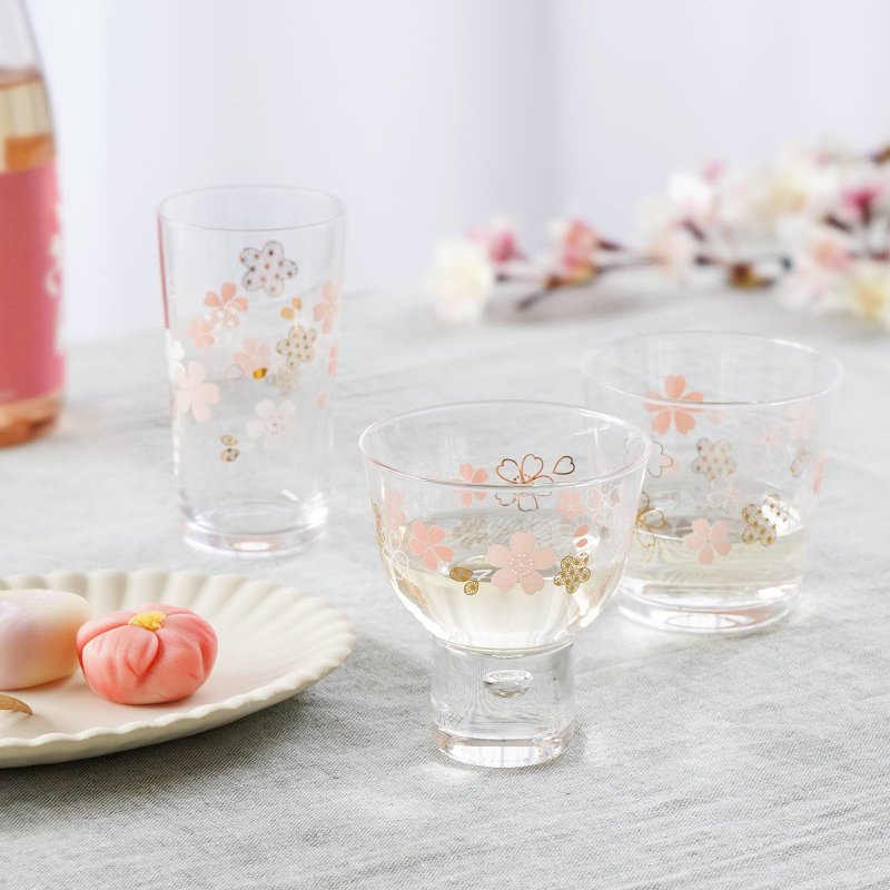 WAMON Sakura Pattern - แก้วไวน์ - แก้ว สีใส