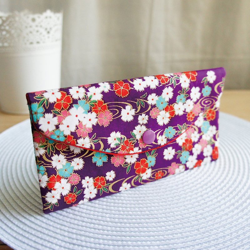 Lovely * Gold Foam Shaped Flower Recycling Bag - Chinese New Year - Cotton & Hemp Purple