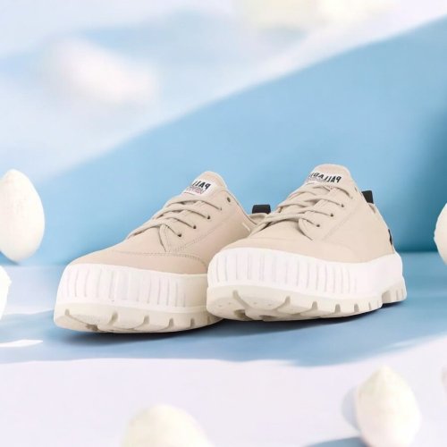 PALLADIUM PALLADIUM PALLASHOCK LO WP+厚底巧克力低筒防水鞋 奶茶 74408