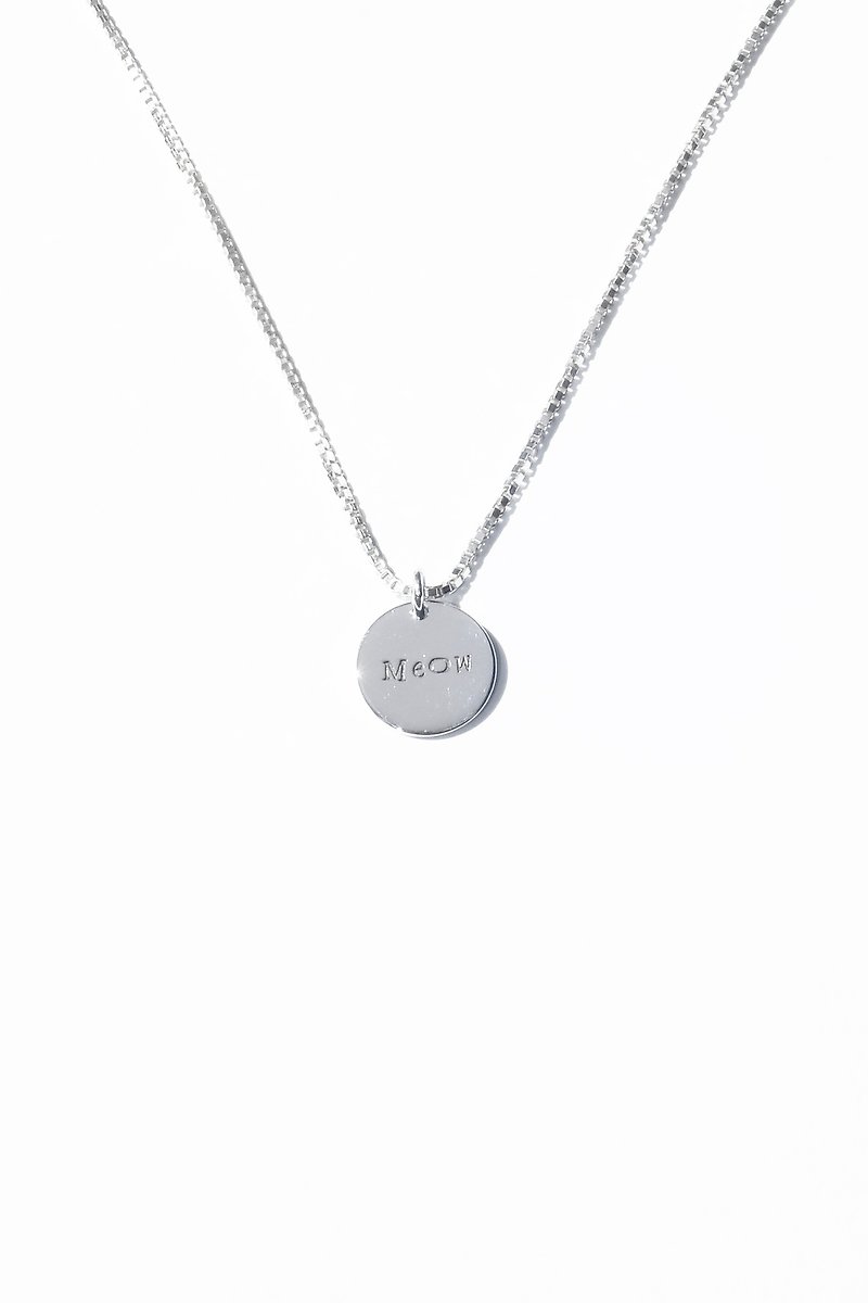 Customized Silver Alphabet Necklace-S 客製化純銀字母項鍊-小 - 項鍊 - 純銀 銀色