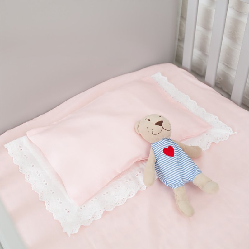 MARURU Japan-made  fitted sheet/ pillowcase- Baby Pink - Bedding - Cotton & Hemp 