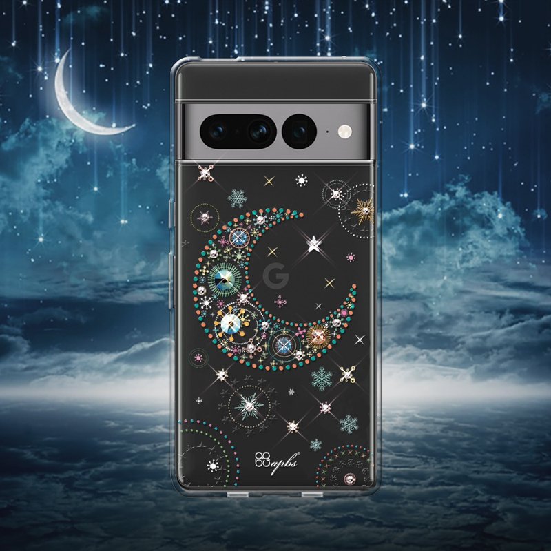 Google Pixel 7系列 輕薄軍規防摔水晶彩鑽手機殼-星月 - 手機殼/手機套 - 其他材質 多色