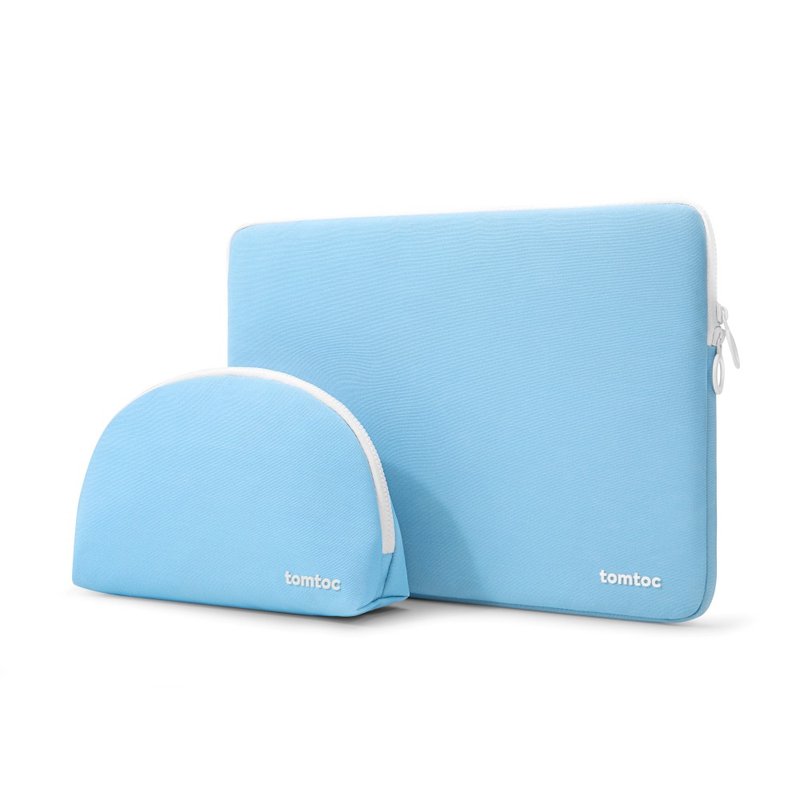 Tomtoc Lightning Puff, Mint Blue Laptop Case for MacBook Pro/MacBook Air13 - กระเป๋าแล็ปท็อป - เส้นใยสังเคราะห์ สีน้ำเงิน