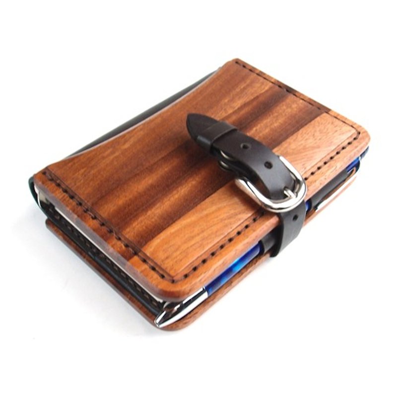 System notebook mini6 B type made of wood and leather - Notebooks & Journals - Wood 