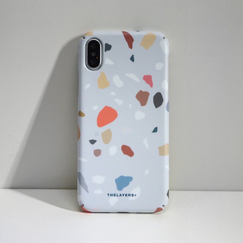 MagSafe兼容 | 水磨石紋BUBBLY 客製化磁吸充電iPhone 15 手機殼 - 手機殼/手機套 - 塑膠 藍色