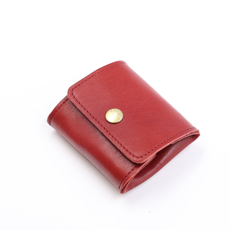 手工植鞣皮革-四方硬幣包  Square Coin Purse - 皮夾/長短夾/錢包 - 真皮 