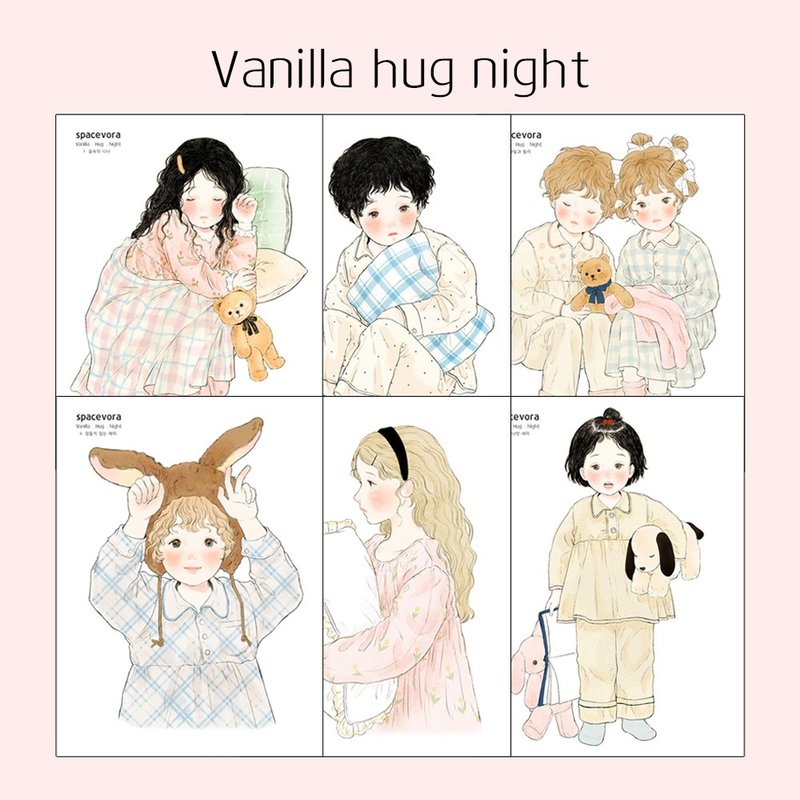 Vanilla hug night sticker - 貼紙 - 紙 多色