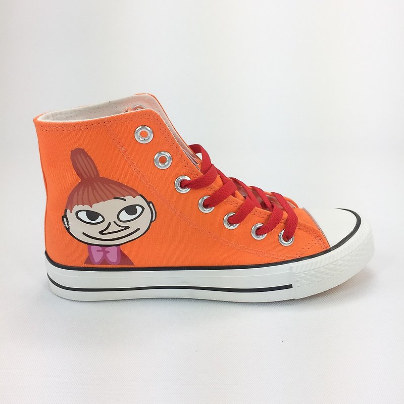 Moomin 噜噜 米 Authorization-Canvas Shoes - รองเท้าลำลองผู้หญิง - ผ้าฝ้าย/ผ้าลินิน สีส้ม