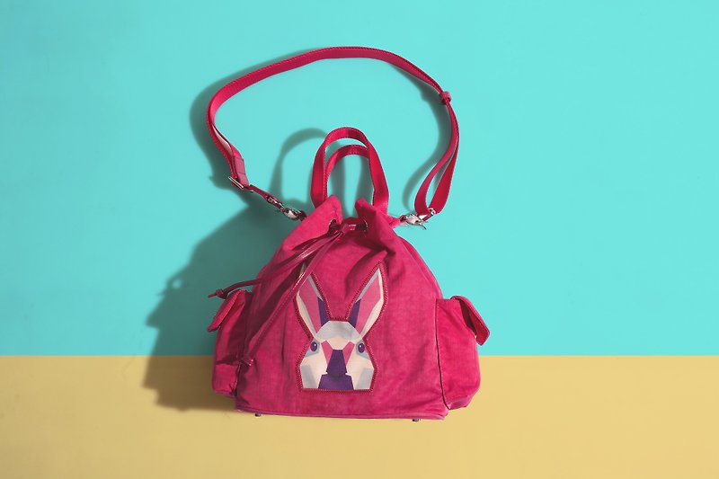 Khieng Atelier Diamond Rabbit Diamond Rabbit Shoulder Bucket Bag - Love Powder - Handbags & Totes - Other Materials 