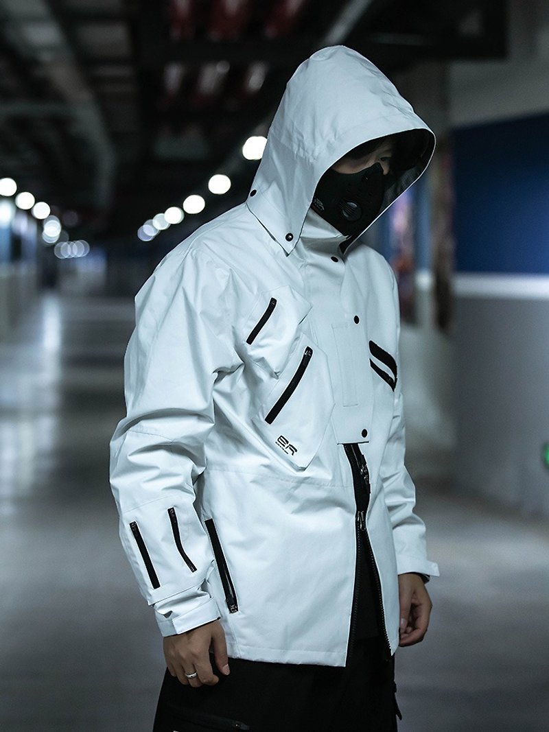 Ghost 戰術尾翼沖鋒衣 機能外套 - 外套/大衣 - 聚酯纖維 白色
