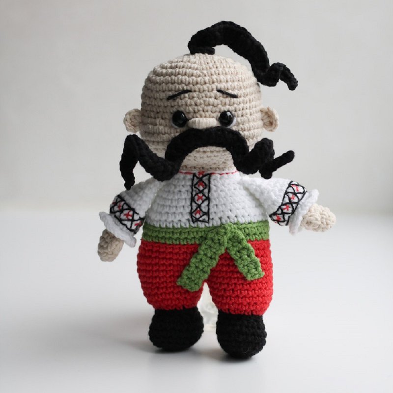 Ukrainian crochet doll Cossack in traditional clothes, interior toy - Kids' Toys - Other Materials 