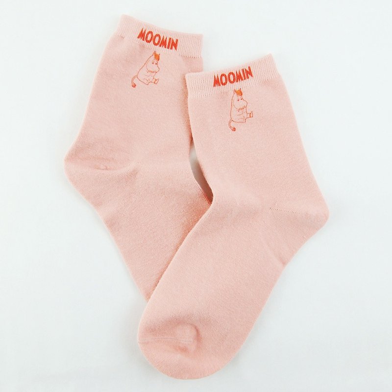 Moomin授權-短襪(橘),AE05 - 襪子 - 棉．麻 綠色