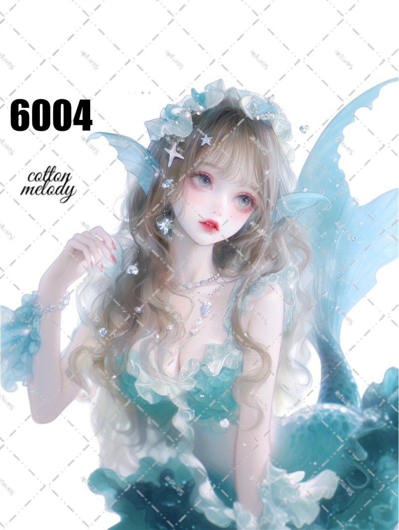 original sticker no.6004 人物ステッカー オリジナルステッカー 人物ステッカー 女の子ステッカー オリジナル人物ステッカー - 貼紙 - 紙 