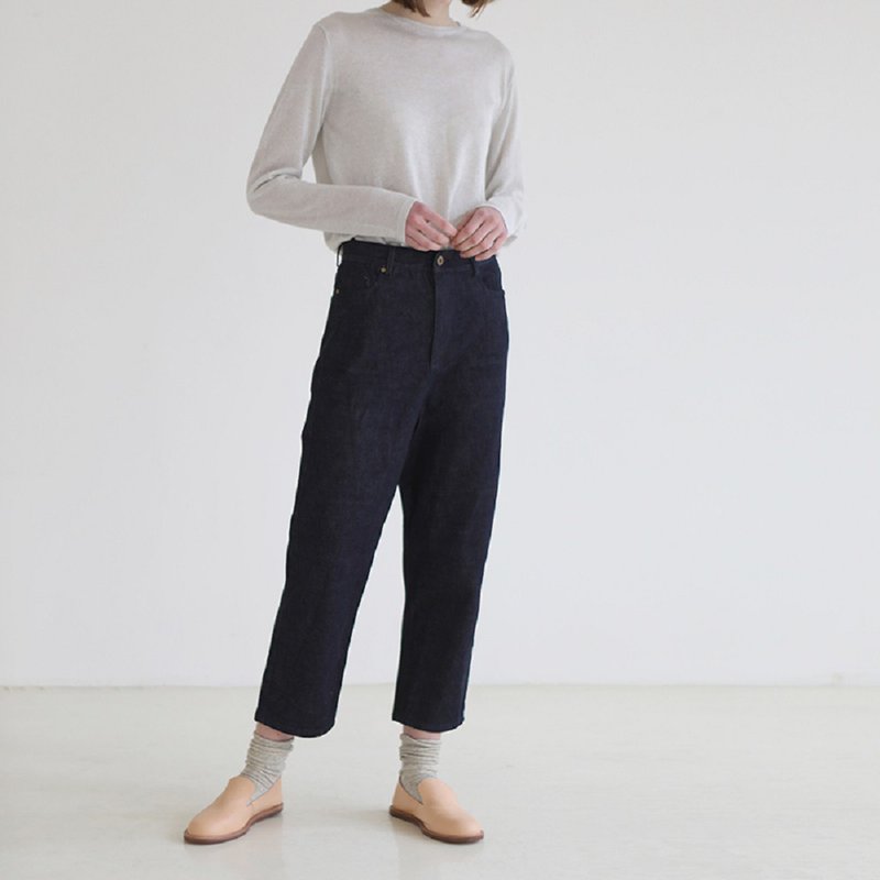 KOOW  Wild Child 日本岡山原色牛仔褲 高腰直筒長褲型 - 女長褲 - 棉．麻 