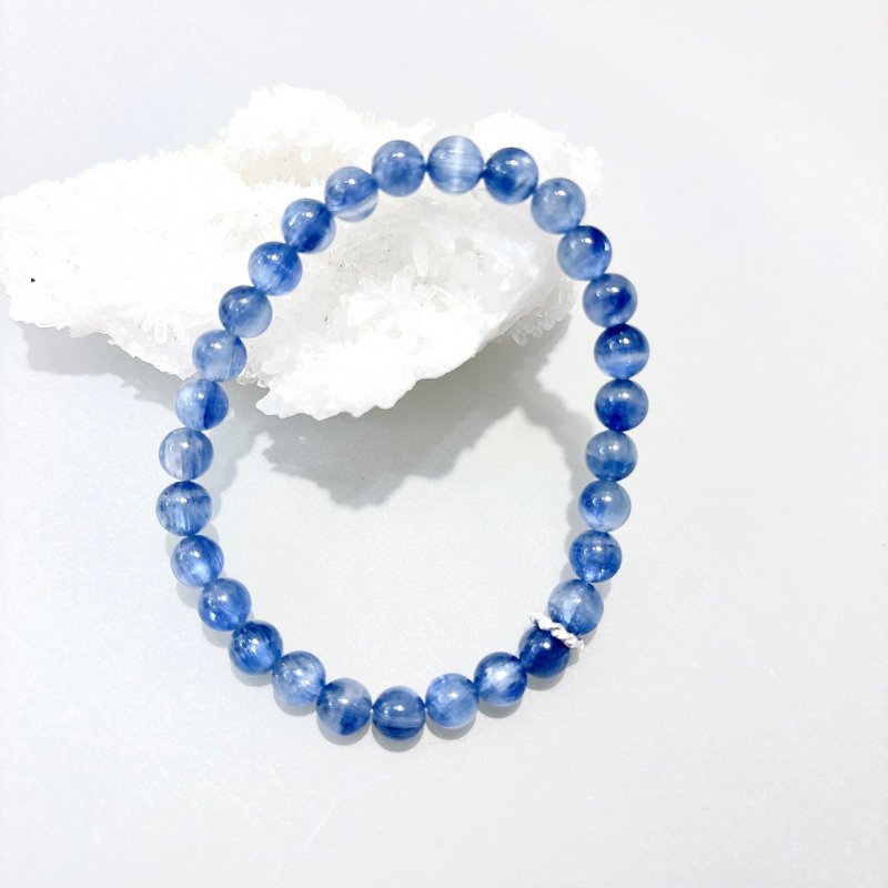 Ops Kyanite blue  power lucky gift silver gemstone bracelet - สร้อยข้อมือ - โลหะ สีน้ำเงิน