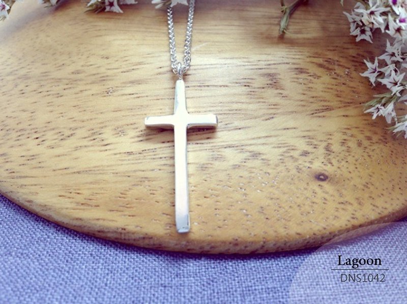 Cross series by DNS1042] (in) Silver necklace hand made. Necklace boys. Girls Necklace - Necklaces - Other Metals Gray