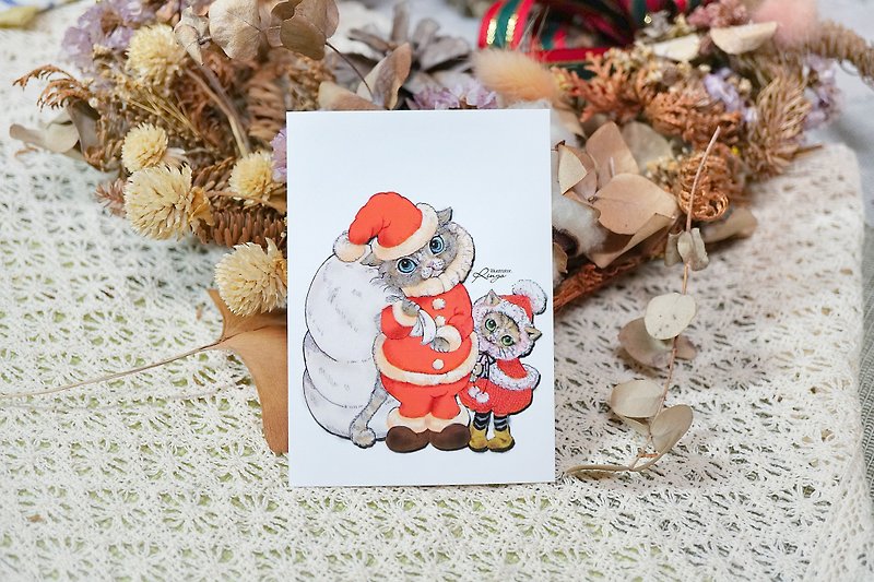 Christmas ─ Handmade Nissei Animal Healing Waterproof Sticker / Small Piece / Suitcase / Brush Electric - สติกเกอร์ - กระดาษ ขาว