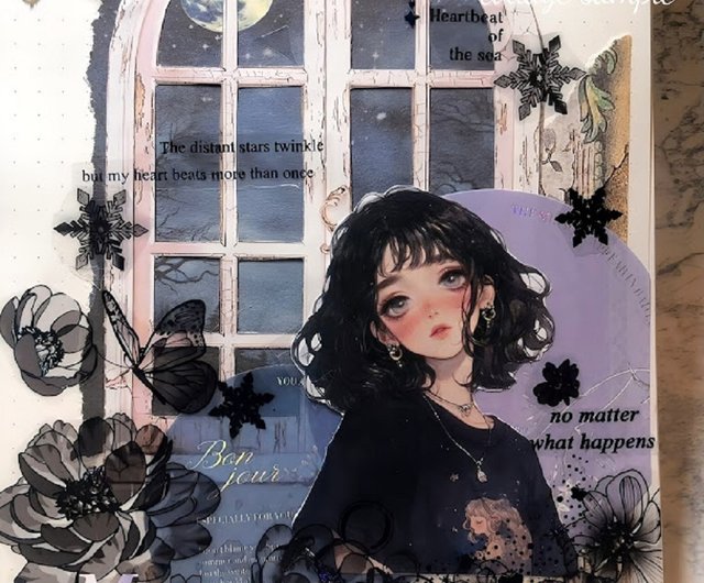 コラージュシート デザインペーパー a4 素材紙 コラージュ素材