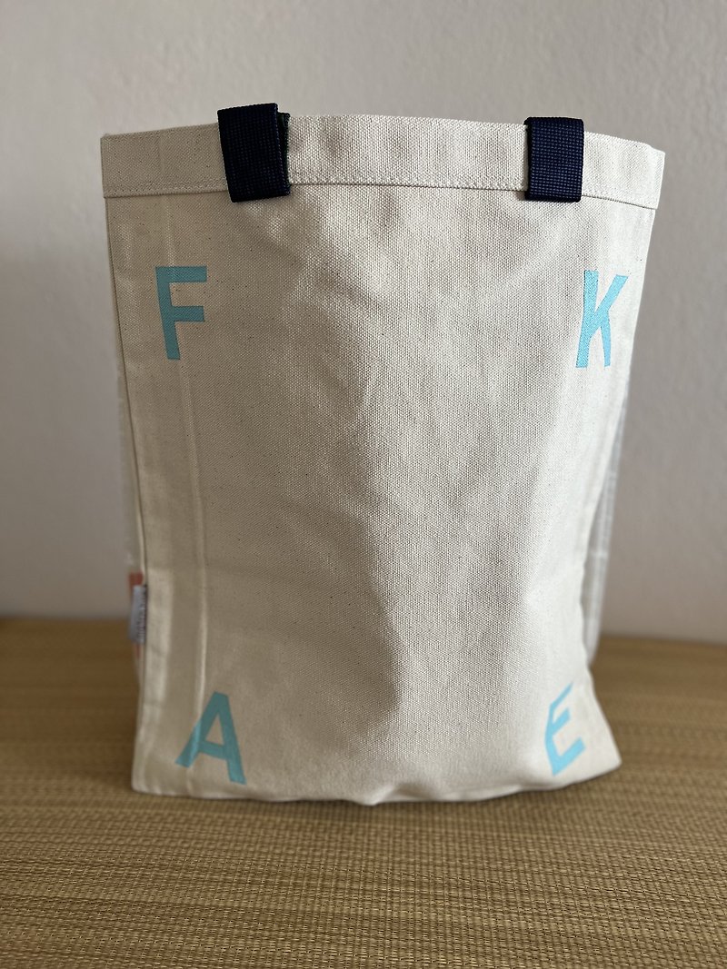 Ami, Wet/ Dry Double Tote Bag: FAKE print in BLUE - Other - Waterproof Material Transparent