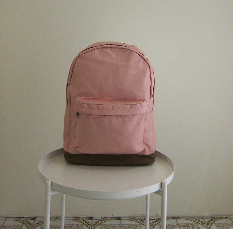 Goody Bag - Limited Edition Canvas Backpack - Large (Sakura Powder/Cocoa) Free Shipping - Backpacks - Cotton & Hemp Pink