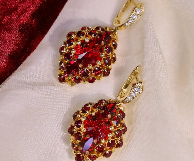 1 Pair Exaggerated Big Crystal Flower Dangle Earrings Colorful Crystal  Stone Drop Earrings Bohemian Women Jewelry Wedding Party  Fruugo IN