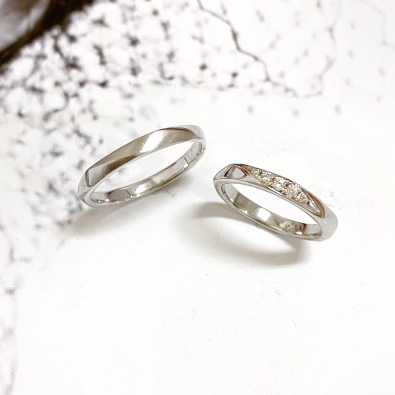 Intertwined love songs_pair of rings | 14K, 9K, 925 sterling silver - แหวนคู่ - เครื่องประดับ 