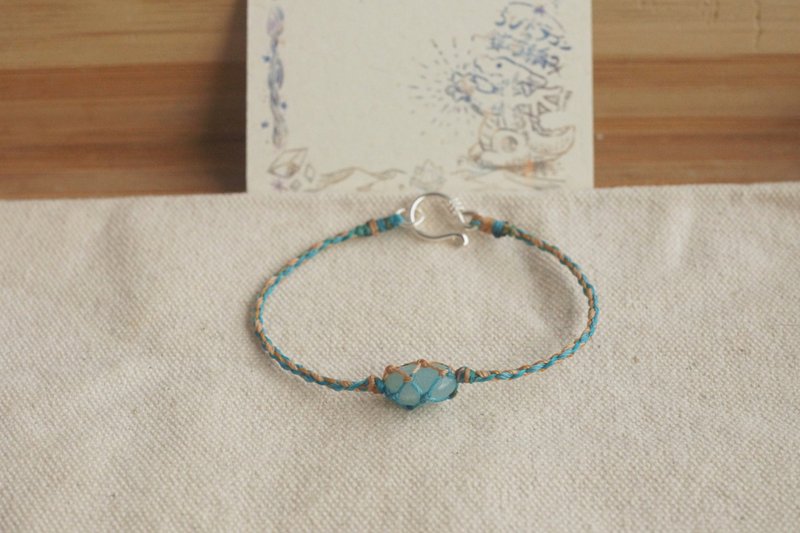 天空之鏡_極簡風蠟繩手環 | 小火龍礦編 | - 手鍊/手環 - 半寶石 