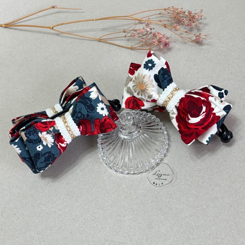 Ovia | | Double knot intersecting clip | Banana clip - Hair Accessories - Cotton & Hemp Multicolor