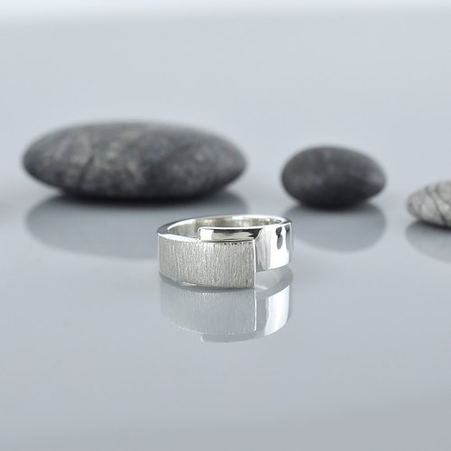 GreenRock Jewelry 交錯寬版戒指 / 尾戒 925純銀