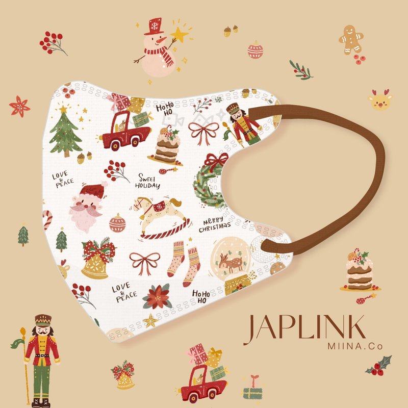 【0-3 years old】JAPLINK Toddler Medical Mask-Little Nutcracker - หน้ากาก - เส้นใยสังเคราะห์ สีทอง