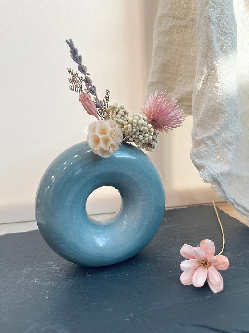 New in June—blue bubble vase - Pottery & Ceramics - Pottery 