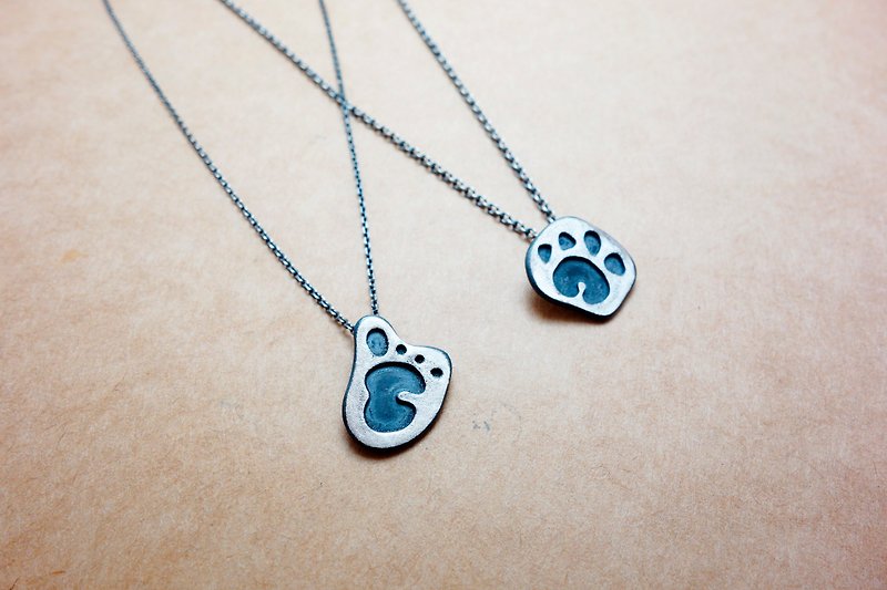 Sterling Silver Footprints Footprint Necklace Where Passed - Necklaces - Silver Silver