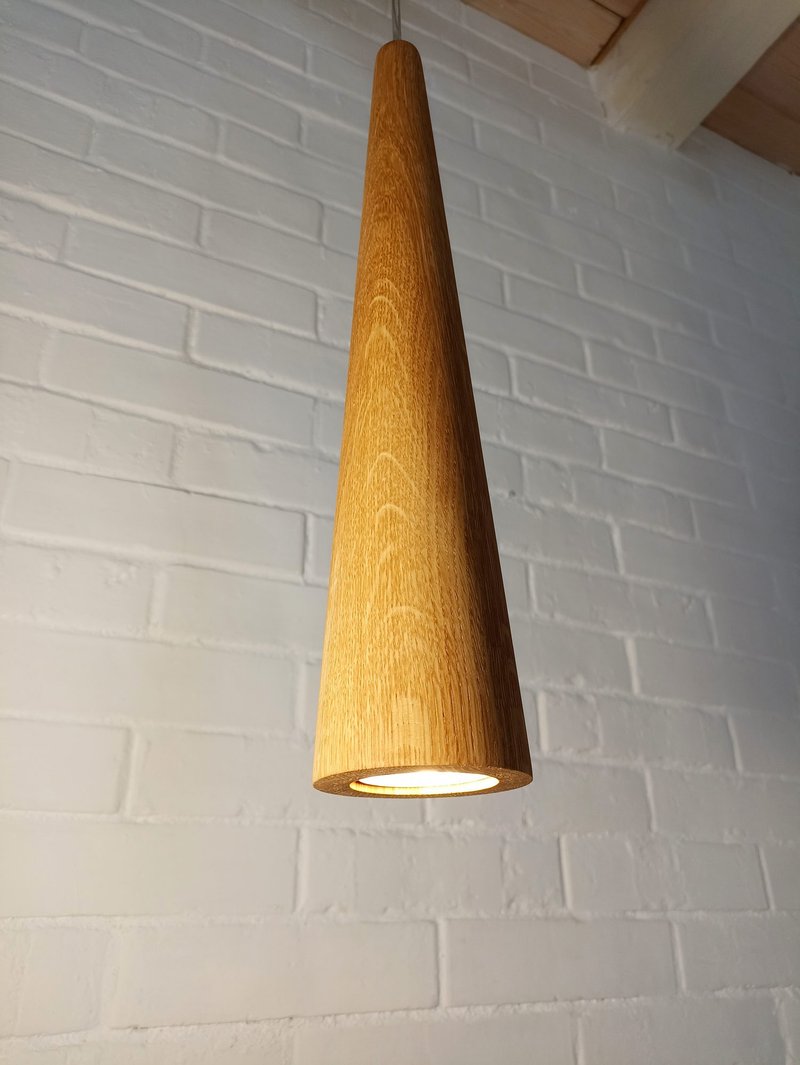 Wood pendant lampshade Hanging lamp shade Wood ceiling lamp Scandinavian pendant - 燈具/燈飾 - 木頭 