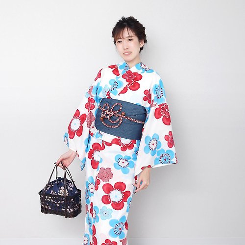 fuukakimono 日本 和服 女性 浴衣 腰帶 2件組 F Size x24-12 yukata