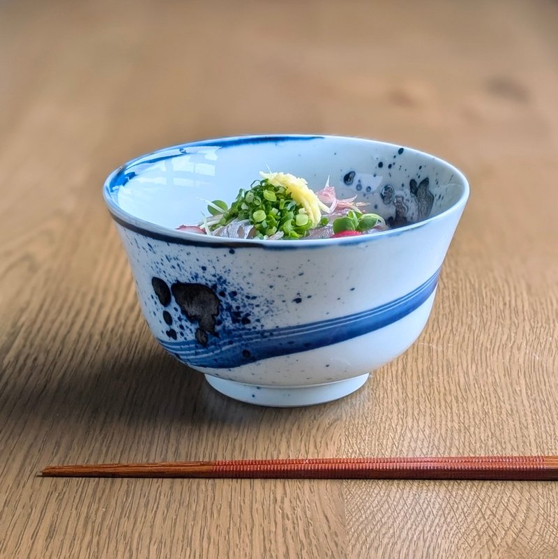 うず潮 杵型丼 - 碗 - 陶 白色
