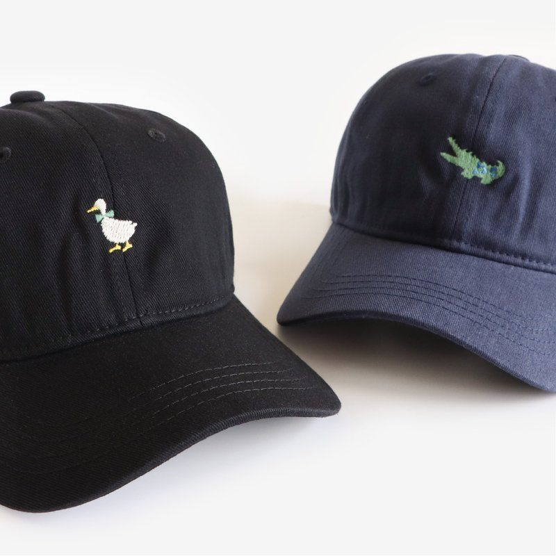 Duck and Alligator Baseball Cap - Hats & Caps - Cotton & Hemp Multicolor