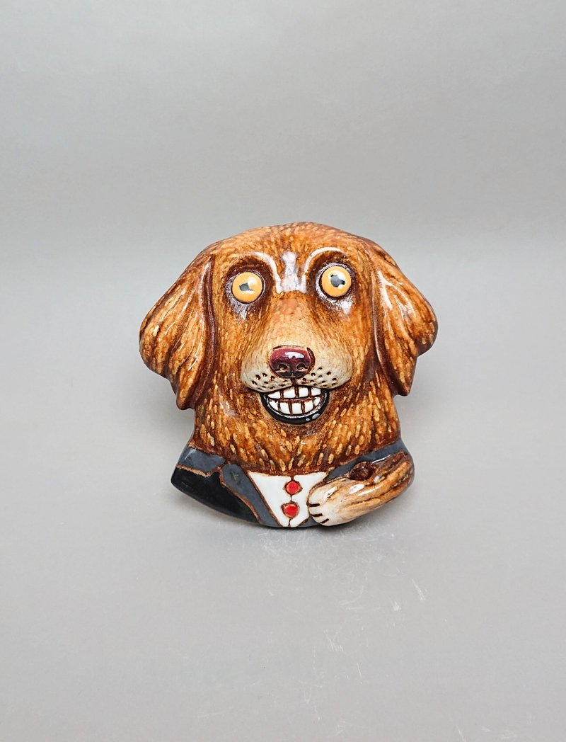 Golden Retriever Diffuser 01 (Handmade Pottery) - น้ำหอม - ดินเผา ขาว