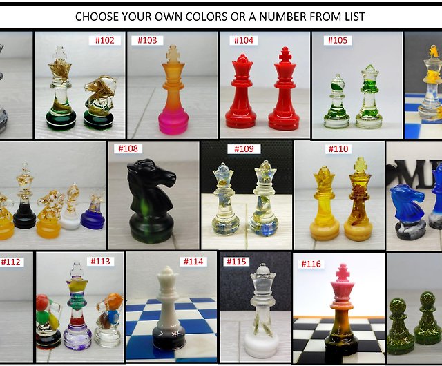Modern Chess Set Resin Chess Pieces Handmade Unique Chess -  Canada