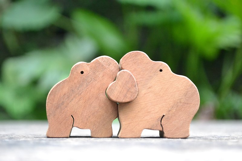 A hippopotamus with a loving heart. handmade woodwork - Items for Display - Wood 
