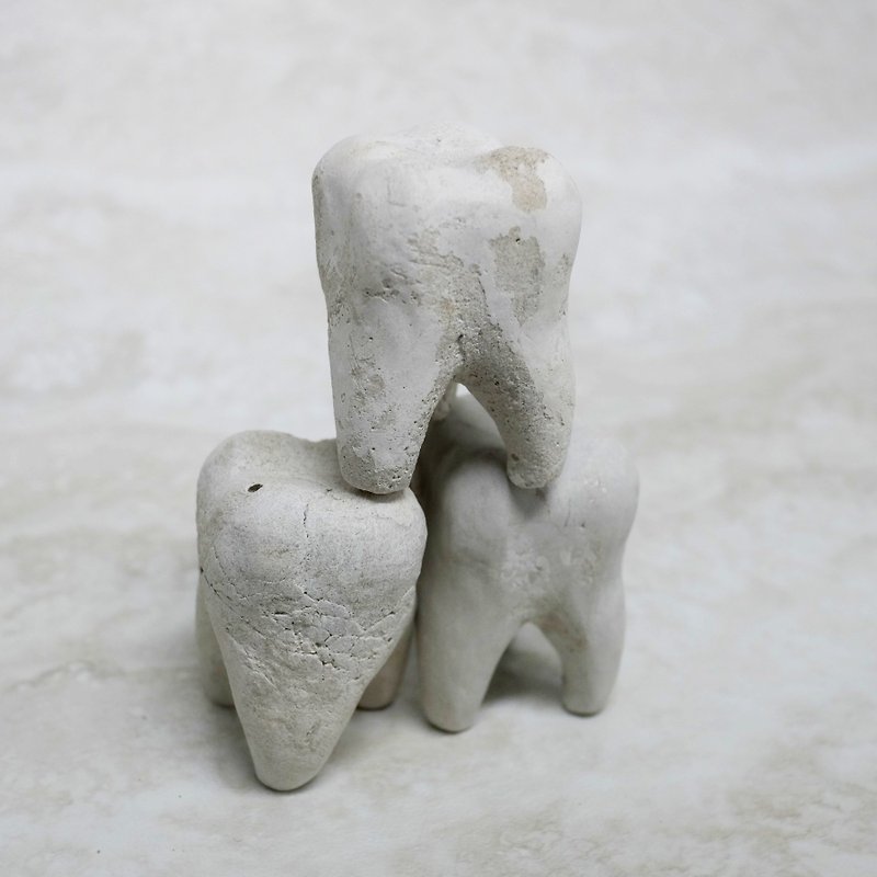 セメント。ディフューザーの石「歯」 - アロマ・線香 - コンクリート グレー