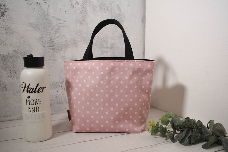 House wine series lunch bag / handbag / limited edition handmade bag / pink strawberry / out of stock in stock - Handbags & Totes - Cotton & Hemp Pink