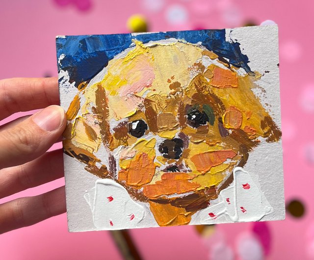 絵画 額付 ( 白 )油絵 F6-070119 祈り 希望 子犬と女の子
