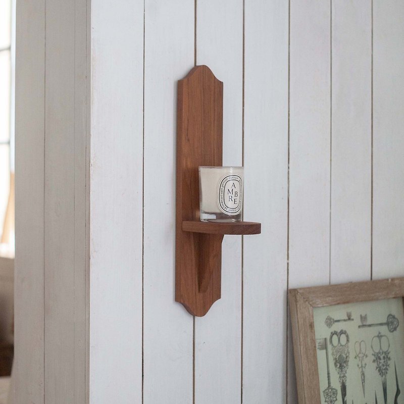 燭台 花瓶架 裝飾置物架 - 置物架/籃子 - 木頭 咖啡色