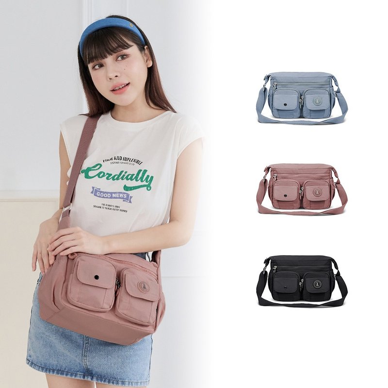 [Casual Plaid] Lohas Travel Notes - Plaid style storage crossbody bag - three colors in total - กระเป๋าเป้สะพายหลัง - ไนลอน หลากหลายสี