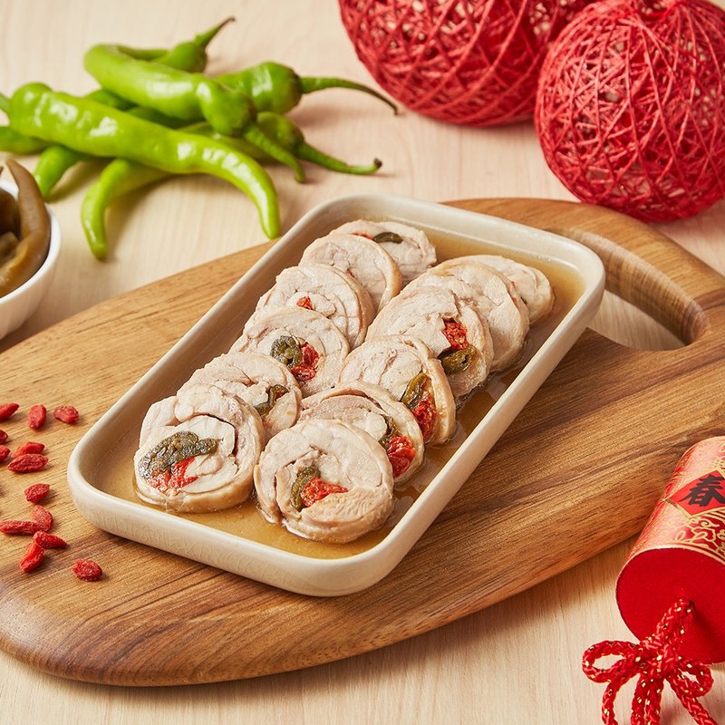 【真心台菜】剝皮辣椒雞卷330g(任選1/2/4入) - 料理包/調理包 - 其他材質 