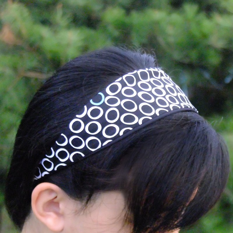 【CIRCLE】Lycra Cozy Stretch Headband - Hair Accessories - Polyester Black