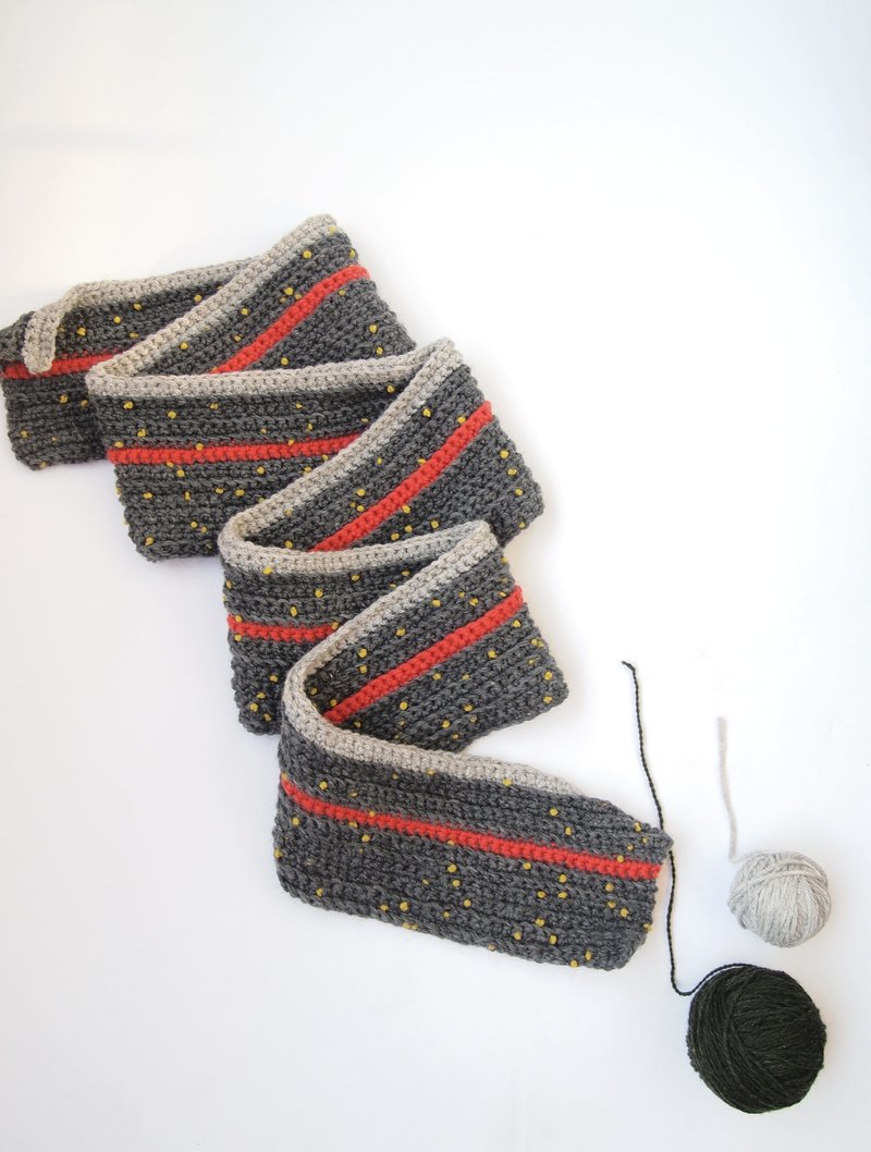 星光點點 羊毛手鉤圍巾 - 絲巾 - 羊毛 多色