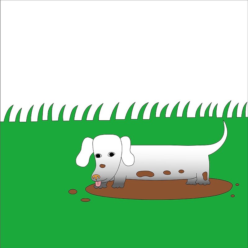 Dog value pack dachshund after a day of playing on the grass - เสื้อยืดผู้หญิง - ผ้าฝ้าย/ผ้าลินิน ขาว