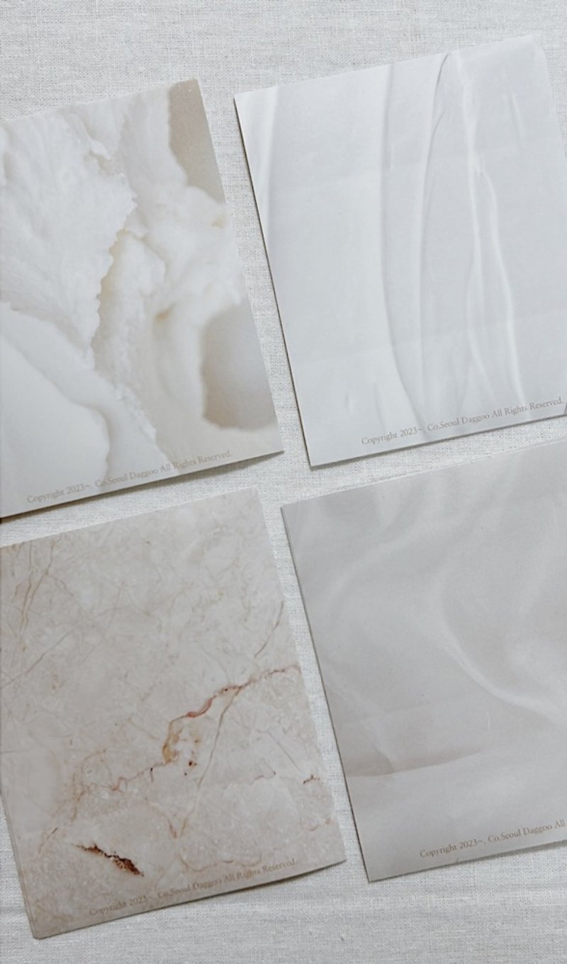 Cream texture sticker 4 types 20 sheets in total - สติกเกอร์ - กระดาษ 