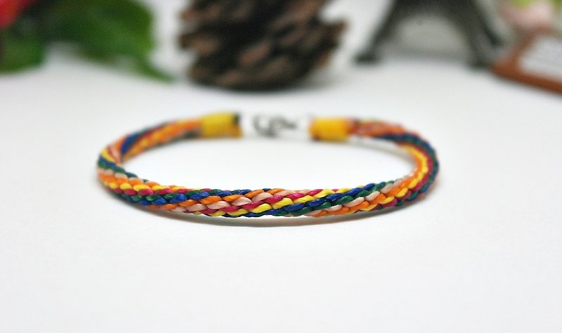 Thai silk wax line type <rotating dream> // can choose color // - Bracelets - Wax Multicolor